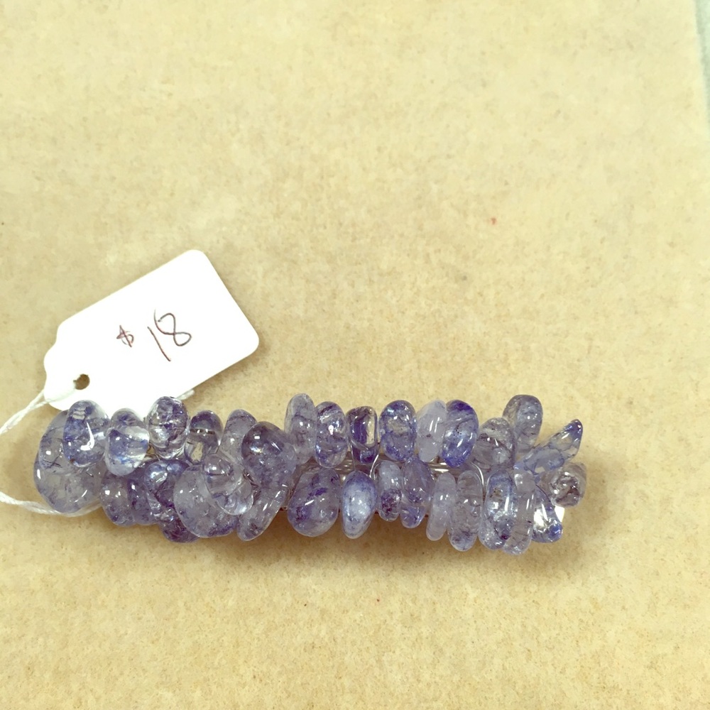 COPY - Barrette, hand wrapped blue crystal